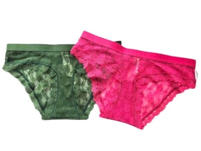 A087H Gilly Hicks NUEVO Bikinis de Apertura de Vieira Cintura Plana de Encaje Transparente Foto 1 de 4