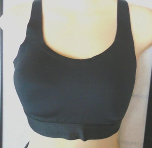 Lululemon Black Sports Bra Convertible Racer Back sz 32C Nylon Elastane Nice - Picture 1 of 5