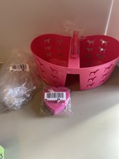 Victoria Secret PINK Shower Caddy Storage Basket  Pink Dog Logo College New