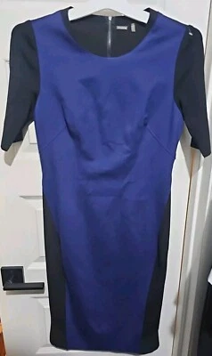 Nuevo con etiquetas Vestido Vaina Para Mujer ELIE TAHARI Rheanna Volantes Delantero Negro Talla 6 Foto 1 de 4