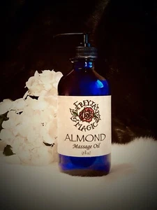 Almond Massage Oil, Freyja's Magic Almond Massage and Body Oil, All Natural - Picture 1 of 6