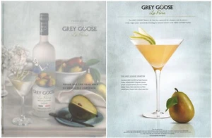 2007 Original GREY GOOSE La Poire Peach Vodka Distillery Back-to-Back Print Ad - Picture 1 of 3