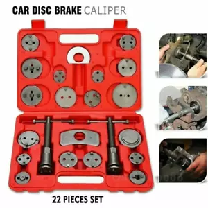 Universal Car Disc Brake Caliper Piston Rewind Wind Back Tool Kit 22 Pieces Sets - Picture 1 of 15
