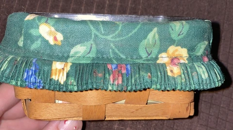Longaberger Mini Single Basket Green Cover