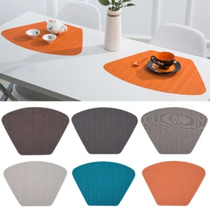 Kitchen Placemat Pad Fan-shaped Waterproof Dining Heat Insulation Home Bar Mat - Picture 1 of 8