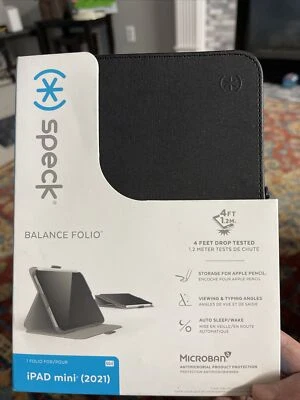Speck Balance Folio Case with Stand for Apple iPad Mini 6th Gen (2021) - Black Foto 1 de 2