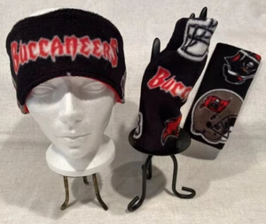 NFL Tampa Bay Fleece Headband Earwarmer / Fingerless Gloves Handcrafted - Picture 1 of 15