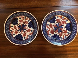 Pair Stick Spatterware Societe Ceramique Maestricht Holland Plates - Picture 1 of 7