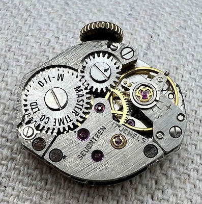 MOVIMIENTO RELOJ SUIZO HELBROS MASTER TIME M-110 17J Piezas Reparación 17 Joyas #X5 Foto 1 de 4