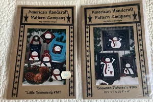 Lot of 2 Snowman Patterns by American Handcraft Pattern Company NEW - Picture 1 of 2