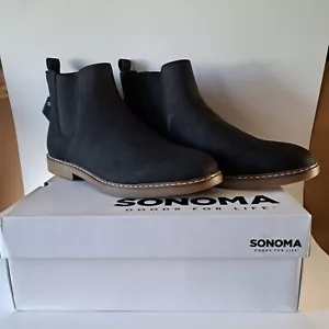 Nuovi stivaletti Chelsea Sonoma Carsonn neri da uomo Ortholite Eco Foam L.W taglia 13 M - Foto 1 di 7