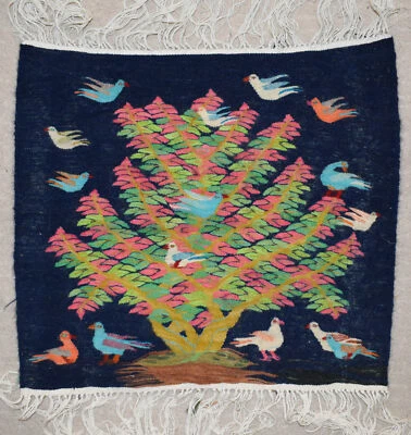 Tapiz colgante de pared tejido a mano de 1,8 pies - arte popular egipcio - decoración del hogar alfombra Kilim Foto 1 de 4