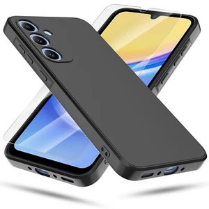 For Samsung Galaxy A15 A25 A55 5G Liquid Silicone Case/Tempered Glass Protector - Picture 1 of 50