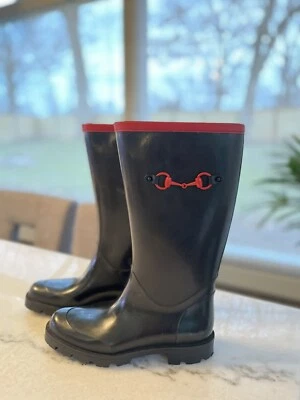 GUCCI Horsebit Rain Boots, 37/7US - Image 1 of 4