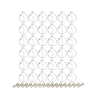 Globos de vidrio colgantes Sziqi orbes candelabros de luz de té rellenables con trin... Foto 1 de 4