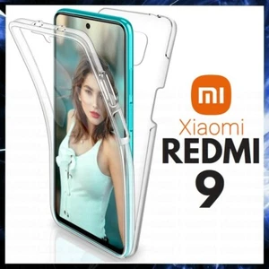For XIAOMI REDMI 9 360° CLEAR CASE FRONT AND BACK TPU SILICONE PHONE COVER - Picture 1 of 11