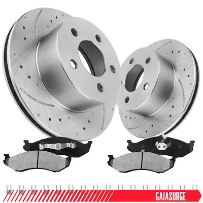 Front Brake Rotors and Ceramic Brake Pads Kit for Jeep Wrangler/Jeep Comanche - Image 1 of 4