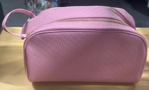 ! New Jeffree Star Large Pink Double Zip Makeup Bag With Embossed Star Design - Picture 1 of 24
