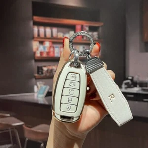 Soft TPU Car Remote Key Case Cover For Hyundai Palisade Elantra Key Fob Keychain - Picture 1 of 10