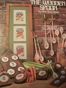 The Wooden Spoon Fruit Jars Apple Pear Orange USED Cross Stitch Booklet/Leaflet - Picture 1 of 1