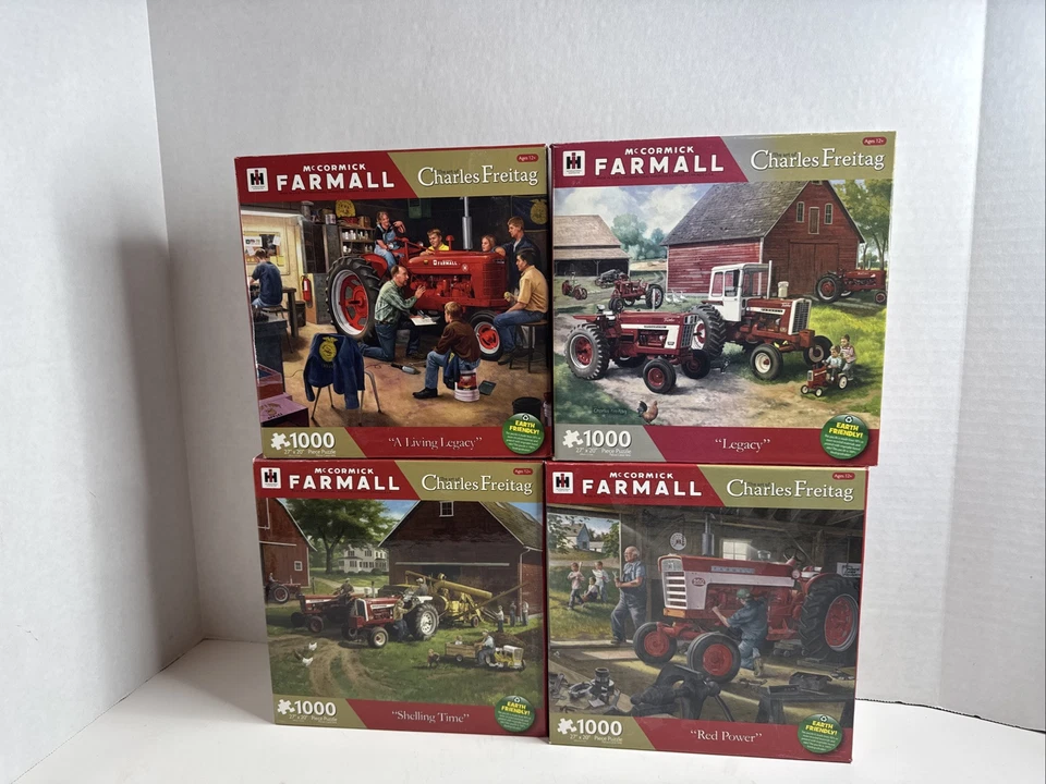 McCormick Farmall Charles Freitag 1000 PC Puzzle 27x20in Karmin 2010 Forever Red