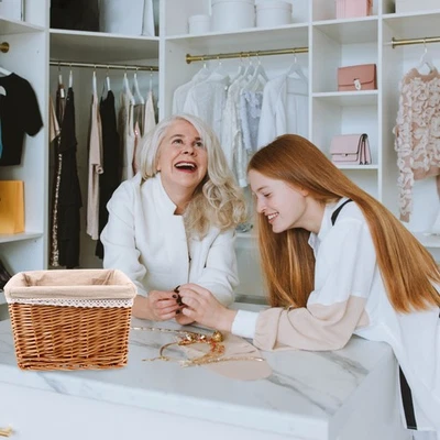  Cesto Portaoggetti Vimini Cestini Contenitori Per Ufficio Cestino Intrecciato - Immagine 1 di 4