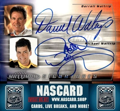 2000 Maxximum #MD-2 Matt Waltrip/Darrell Waltrip Signatures - Image 1 of 2