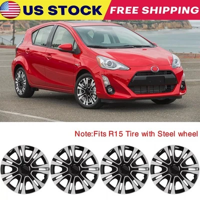For Toyota Prius 2002-2021 15" Hubcaps Wheel Cover Hub Caps Fits R15 Steel Wheel Foto 1 de 4
