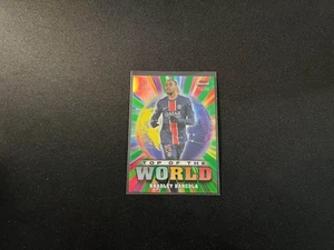 2024-25 Topps Finest UCC Green Top of the World #TW-8 Bradley Barcola 74/99 - Picture 1 of 2