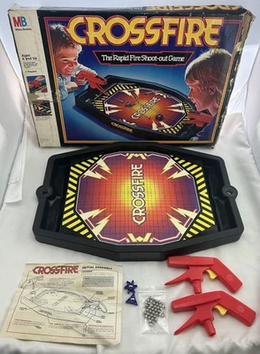 1987 Crossfire Game by Milton Bradley Complete in Very Good Condition FREE SHIP - Image 1 of 4