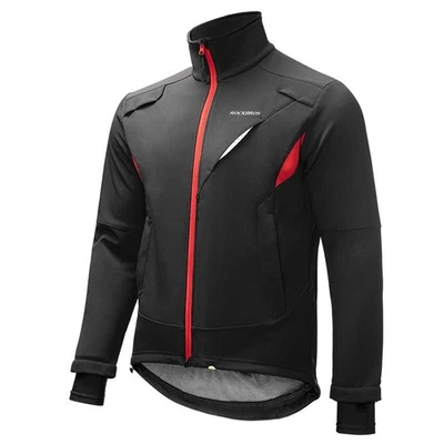 ROCKBROS Winter Jacke Softshelljacke Fahrradbekleidung Herren Fahrrad Radjacke - Bild 1 von 4