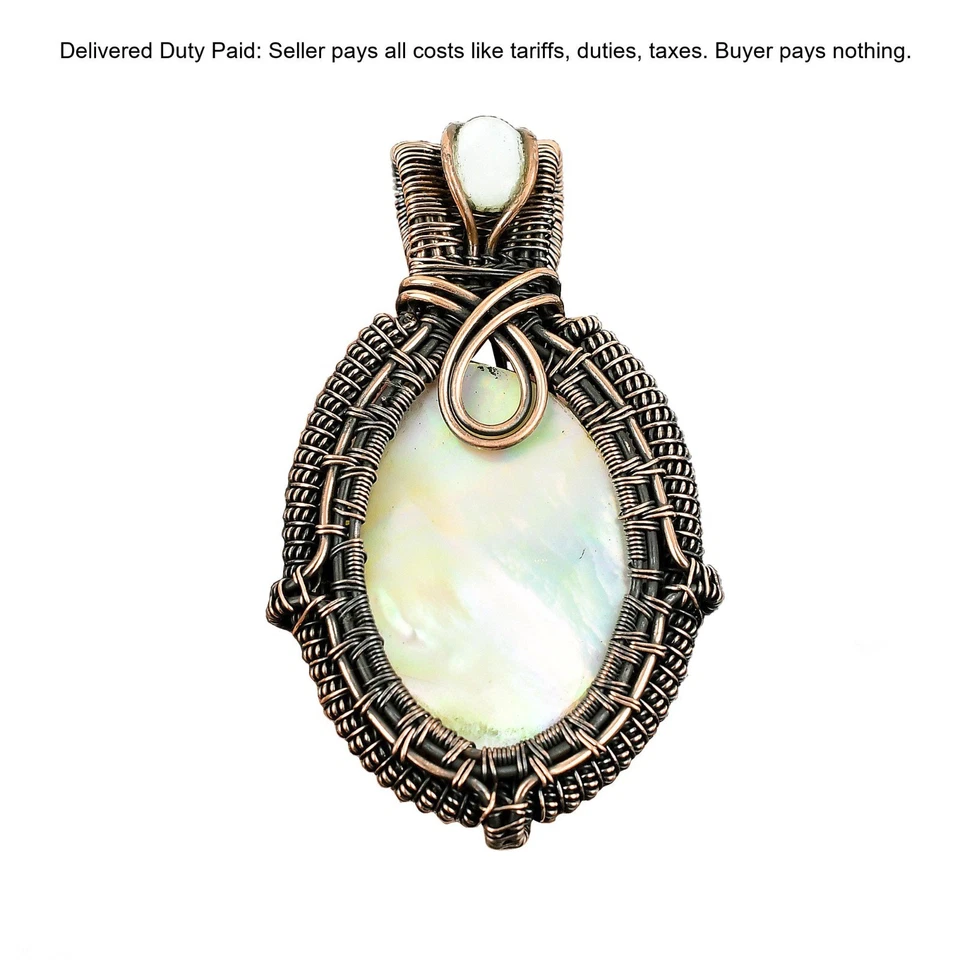 Venta Año Nuevo Madreperla Piedras Preciosas Cobre Confirmación/Comunión Colgante Foto 1 de 4