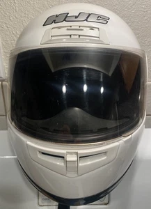 ZF7 White High Gloss Motorcycle Helmet W/Face Shield-Size XL Nice Original - Bild 1 von 8