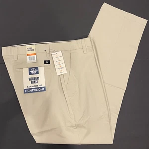 Mens Dockers Workday Khaki Straight Fit Pants Lightweight Ivory 32,33,34,36,38 - Picture 1 of 15