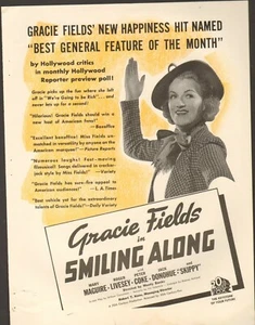 Movie ads 1939-Smiling Along stars Gracie Fields-----11 - Picture 1 of 1