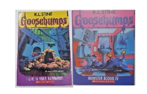BUNDLE (GB #61 I Live in Your Basement! + GB #62 Monster Blood IV) by R.L. Stine - Picture 1 of 9