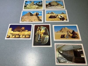 7 NEW Spectacular Egypt Postcards  TUTANKHAMOUN MASK PYRAMIDS SPHINX SAKKARA ETC - Picture 1 of 10