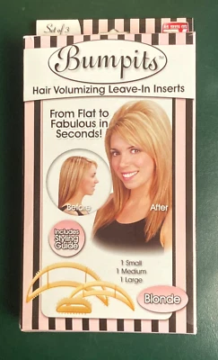 Insertos voluminizadores de cabello Big Happie Bumpits 3 piezas - rubios Foto 1 de 2