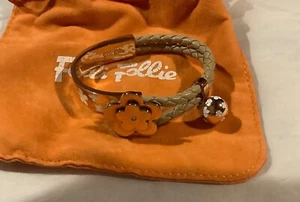 FOLLI FOLLIE BRACELET GOLD HARDWARE AND TAUPE LEATHER - Picture 1 of 6