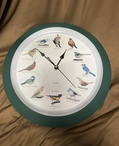 Audubon Singing Bird Wall Clock Read Description. - Picture 1 of 8