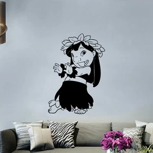 Hawaiian Hula Lilo and Stitch Wall Sticker Vinyl Art Decal Decor Kids Room Home - Picture 1 of 5