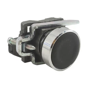 NEW XB4BA21 Push button metal XB4,black 22mm spring return unmarked 1NO XB4-BA21 - Picture 1 of 6