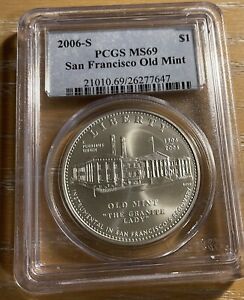 2006-S San Francisco Old Mint Silver Commemorative Dollar MS69 PCGS Mint State