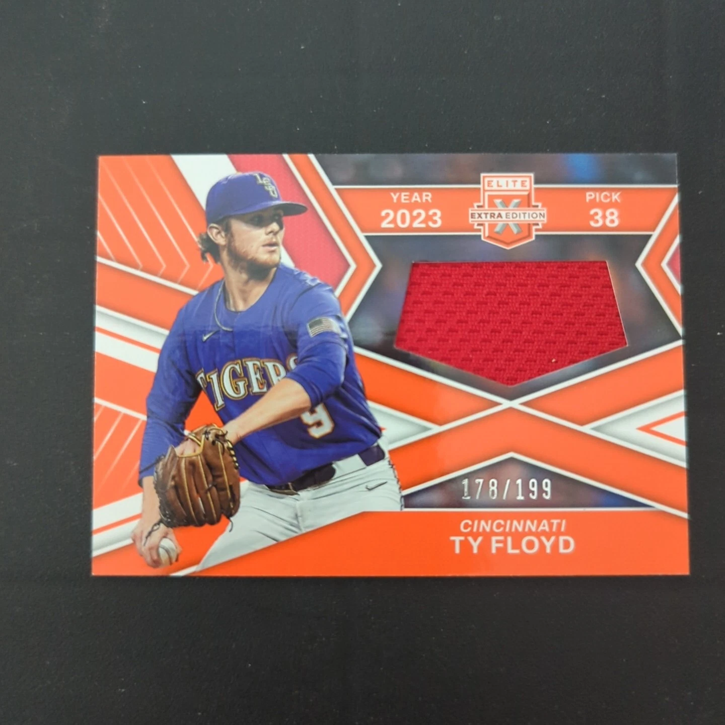 Ty Floyd 2023 Panini Elite Extra Edition First Round Materials Orange /199