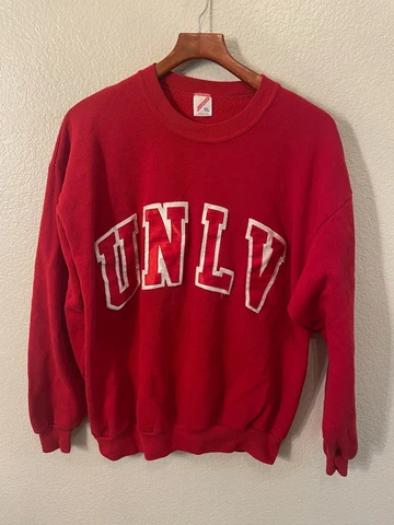 Vintage UNLV Runnin' Rebels Sweatshirt Adult Men's XL 90's Red Made in USA Cover