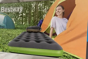 Bestway Roll N Relax™ Air Mattress Full with Storage Bag Pump - Picture 1 of 6