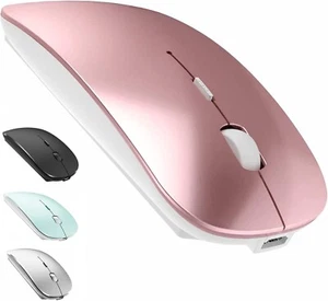 Bluetooth Computermaus Maus Kabellos Leise PC Computer 2,4GHz USB Rosegold B574 - Bild 1 von 6