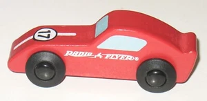 Radio Flyer Wood 3 5/8" Toy Push Red Race Car Red #17 - Picture 1 of 5