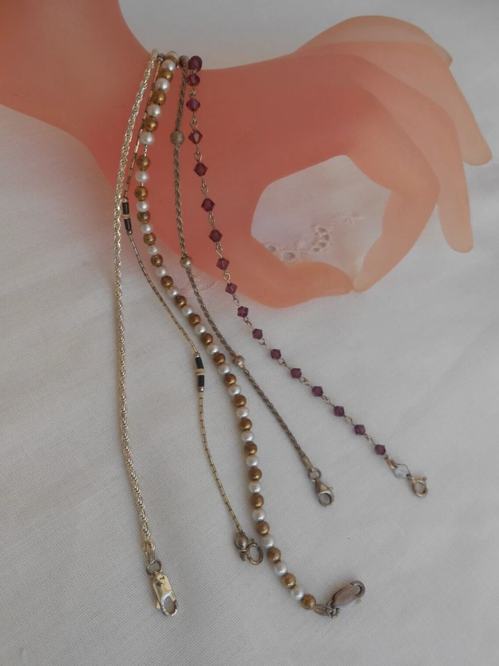 lotto 5 Cavigliera in Argento 925 usate - Immagine 1 di 4