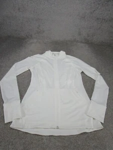 Athleta Sweatshirt Womens Small Pacifica Illume Upf Full Zip White - Picture 1 of 8